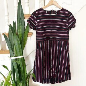 Doe & Rae Black Red White Stripe